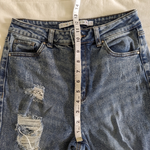 Tinseltown High Rise Distressed Skinny Light Wash Jeans - Picture 8 of 10